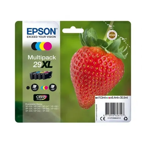 Ink-jet epson home 29xl t2996 xp435/330/235 multipack 4 colores negro/amarillo/cian/magenta