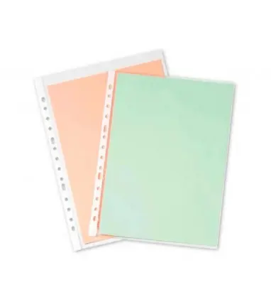 Funda multitaladro q-connect din a4 80 mc piel de naranja caja de 100 unidades