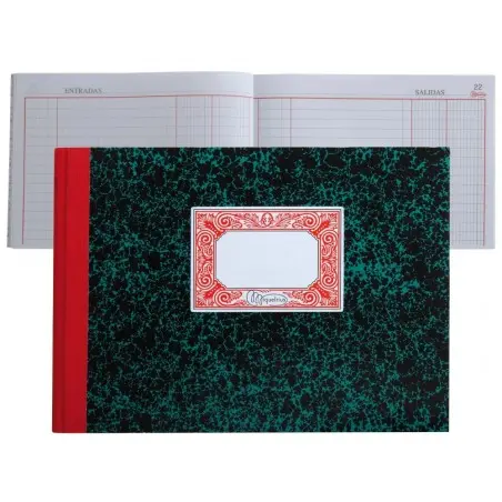 Libro miquelrius cartone 3087 cuarto 100 hojas entrada y salida apaisado