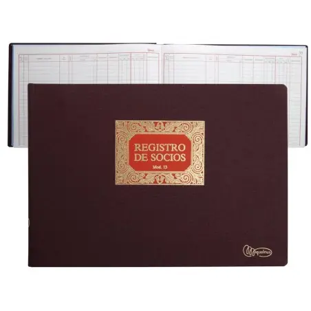 Libro miquelrius n.13 folio apaisado 100 hojas registro de socios