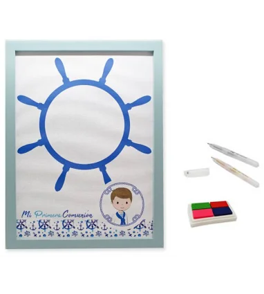 MARCO LIENZO PARA HUELLAS COMUNIÓN NIÑO