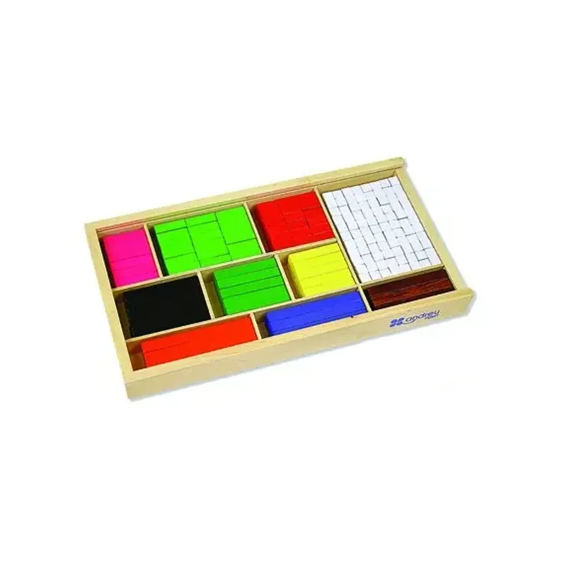 Juego andreutoys barras de fracciones 308 piezas 32,5x17,5x4 cm