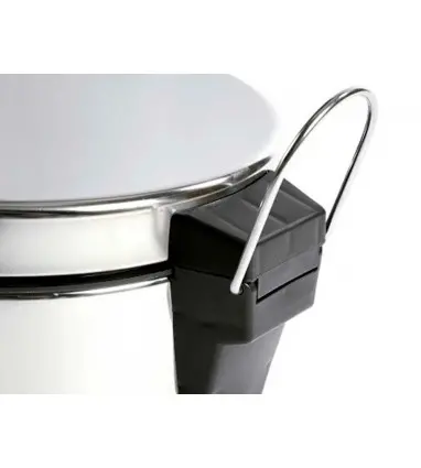 Papelera metalica q-connect con pedal cromada 32x21 cm capacidad 6 litros