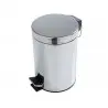 Papelera metalica q-connect con pedal cromada 32x21 cm capacidad 6 litros