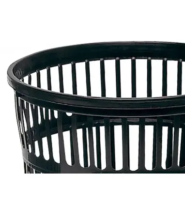 Papelera plastico q-connect 15 litros rejilla color negro 285x290 mm