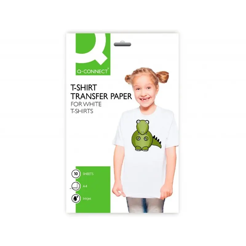 Papel q-connect transferencia para tela kf01430 din a4 bolsa de 10 hojas