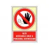 Pictograma syssa señal de prohibicion alto accesible solo a personal autorizado en pvc 245x345 mm