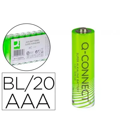 Pila q-connect alcalina aaa paquete con 20 unidades