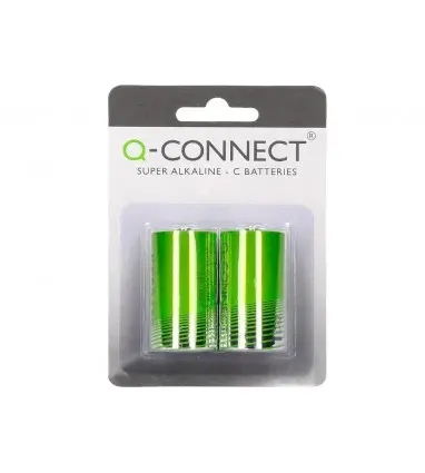 Pila q-connect alcalina c blister de 2 unidades