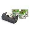 Portarrollo sobremesa scotch c38 color negro incluye 3 cintas scotch magic 33 mt x 19 mm