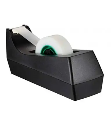Portarrollo sobremesa scotch c38 color negro incluye 3 cintas scotch magic 33 mt x 19 mm