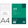 Recambio liderpapel a4 100 hojas 100 g/m2 rayado horizontal 4 taladros bandas de 5 colores