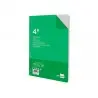 Recambio liderpapel cuarto 100 hojas 60g/m2 cuadro 8mm con margen 6 taladros