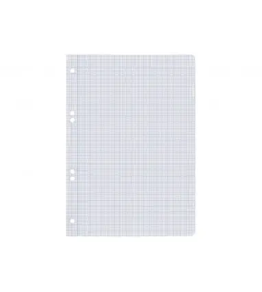 Recambio liderpapel cuarto 100 hojas 60g/m2 milimetrado sin margen 6 taladros