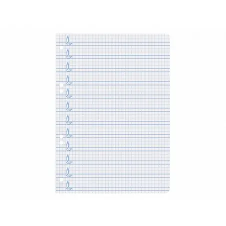 Recambio liderpapel cuarto pautaguia 100 hojas 75 g cuadriculado pautado 4 mm con margen 6 taladros