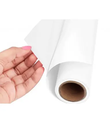 Rollo adhesivo liderpapel unicolor blanco brillo rollo de 0,45 x 20 mt