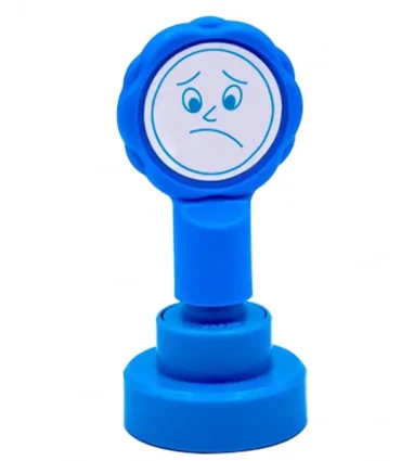 Sello artline emoticono disgusto color azul 22 mm diametro