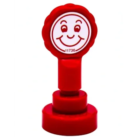 Sello artline emoticono sonrisa color rojo 22 mm diametro