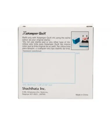 Sello x'stamper quix personalizable color azul medidas 36x61 mm q-16