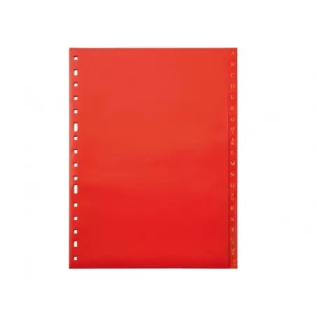 Separador liderpapel plastico alfabetico a-z cuarto