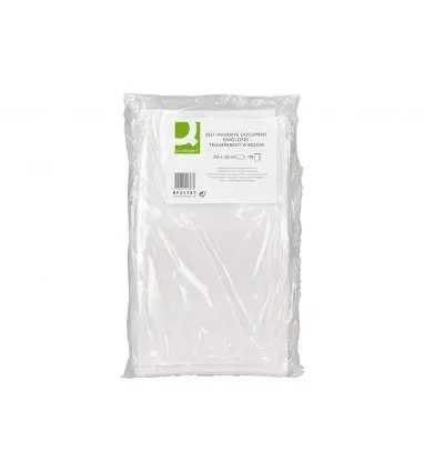 Sobre autoadhesivo q-connect portadocumentos 225x122 mm ventana transparente paquete de 100 unidades