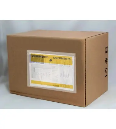 Sobre autoadhesivo q-connect portadocumentos multilingue 165x122 mm ventana transparente paquete de 100