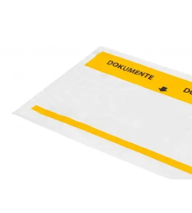 Sobre autoadhesivo q-connect portadocumentos multilingue 165x122 mm ventana transparente paquete de 100