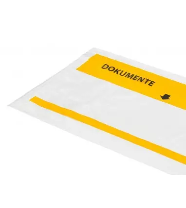 Sobre autoadhesivo q-connect portadocumentos multilingue 225x122 mm ventana totalmente transparente paquete de 100