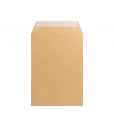 Sobre liderpapel bolsa n.12 kraft folio especial 260x360mm tira de silicona caja de 250 unidades