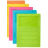 Subcarpeta cartulina q-connect din a4 colores surtidos con ventana transparente 120g/m2 paquete de 25 unidades