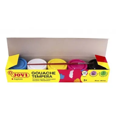 Tempera jovi 35 ml caja de 5 colores surtidos