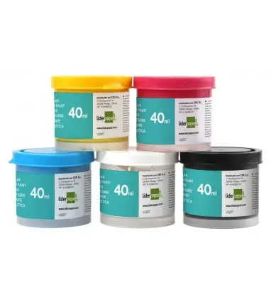 Tempera liderpapel escolar 40 ml caja 5 colores surtidos + pincel