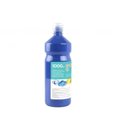 Tempera liquida liderpapel escolar 1000 ml azul marino
