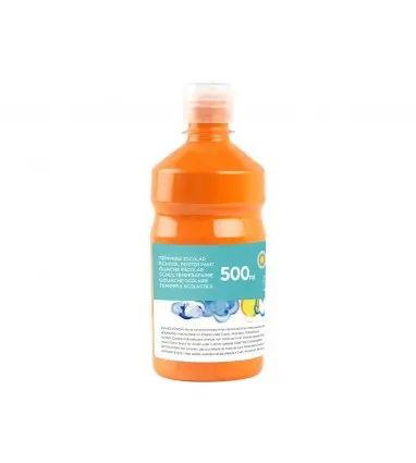 Tempera liquida liderpapel escolar 500 ml naranja