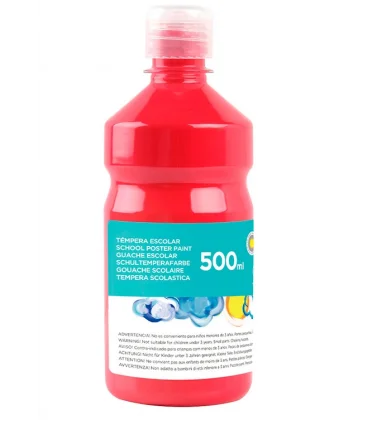 Tempera liquida liderpapel escolar 500 ml rojo escarlata