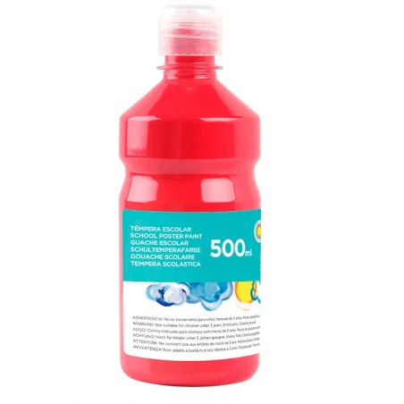 Tempera liquida liderpapel escolar 500 ml rojo escarlata