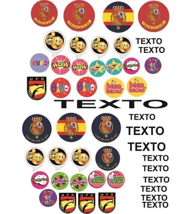 Hoja impresa A4 con tintas UVI y sistema DTF UV para poder Pegar en cualquier lado (precio 1 Hoja)