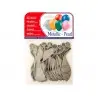 Globo 100% latex biodegradable metalizado plata bolsa de 15 unidades