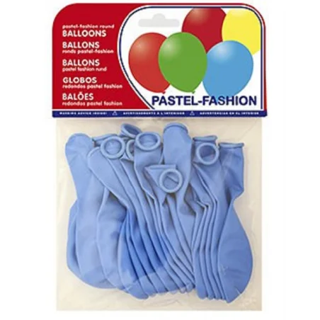 GLOBOS PASTEL AZUL CELESTE BOLSA DE 20 UNIDADES