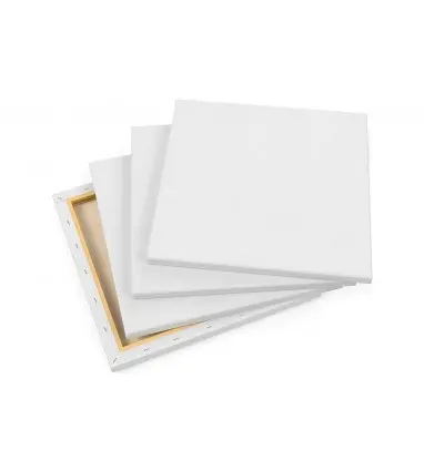 Bastidor lidercolor 4p lienzo grapado lateral algodon 100% marco pawlonia 1,8x3,8 cm bordes madera 33x22 cm