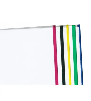 Funda multitaladro q-connect din a4 70 mc cristal con borde colores surtidos bolsa de 25 unidades