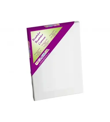 Bastidor lidercolor 10 p lienzo algodon 100% marco pawlonia 1,8x3,8 cm bordes madera 55x38 cm