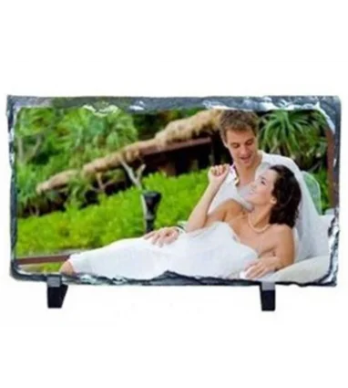 Portafotos para sublimación de piedra pizarra de 30 x 20 cm Personalizable