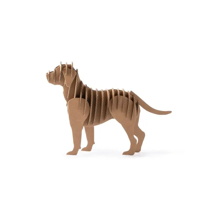 Puzzle 3D FISAC de perro, dinosaurio T-Rex, tren y cohete