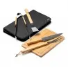 Set para barbacoa WEBEK con Cuchillo, trinchador, pinzas, espátula y una tabla