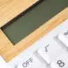 Calculadora VEREX de ABS reciclado y bambú con pilas y carga solar