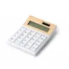 Calculadora VEREX de ABS reciclado y bambú con pilas y carga solar