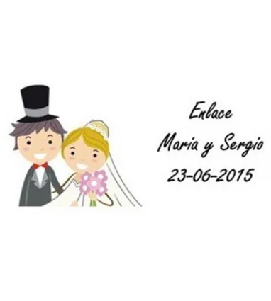 LOTE 65 PEGATINAS PARA DETALLE BODA PRECORTADAS