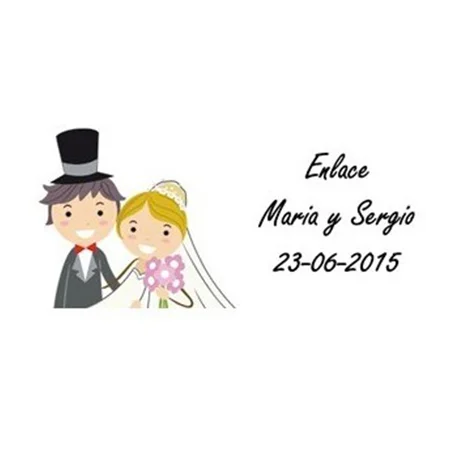 LOTE 65 PEGATINAS PARA DETALLE BODA PRECORTADAS