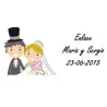 LOTE 65 PEGATINAS PARA DETALLE BODA PRECORTADAS